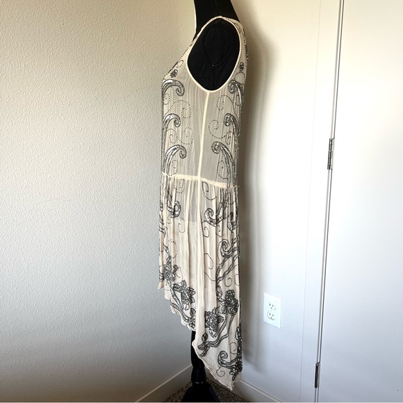 RARE • Free People X Haute Hippie Spin Me Right Round Sequin Sheer Dress • - Picture 8 of 11